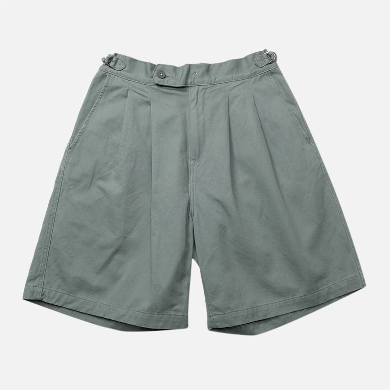 Män Enfärgade Dubbla Fickor Vintage Hög Midja Shorts