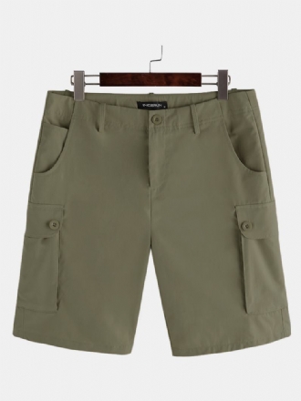 Solida Cargo Shorts Med Flera Fickor För Män