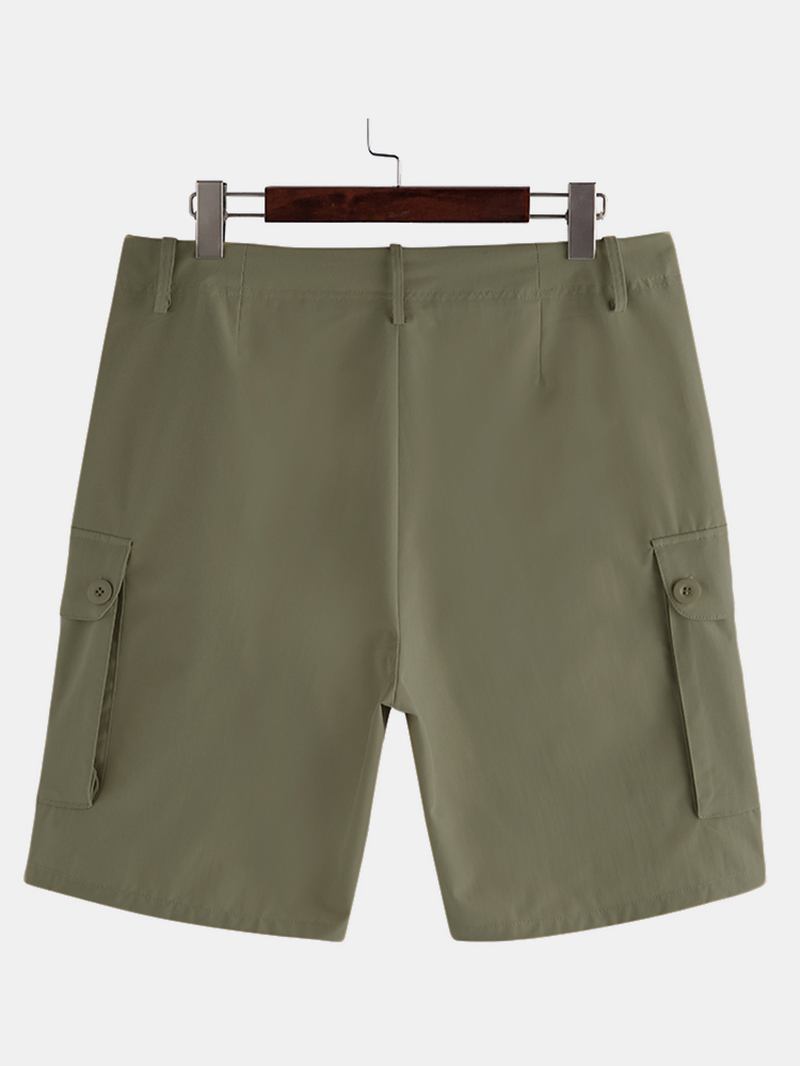 Solida Cargo Shorts Med Flera Fickor För Män