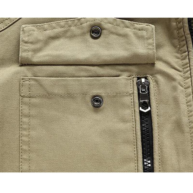 Herr Vår Höst Stand Collar Multi Pocket Outdoor Jacka