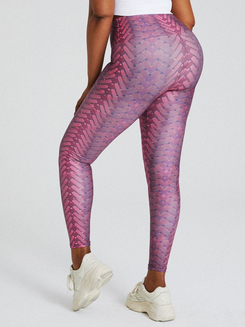 Berömda Bodycon Yoga Leggings Med Hög Midja