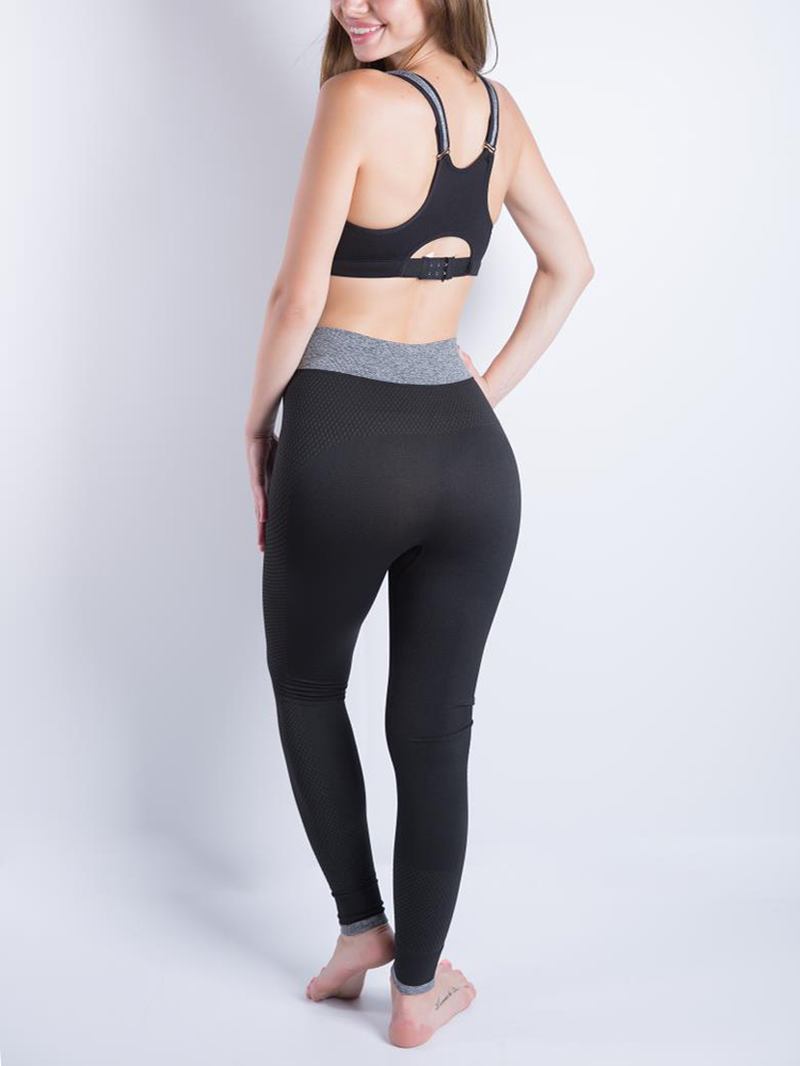 Casual Kvinnor Hög Midja Patchwork Yoga Running Leggings