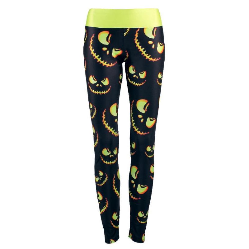 Dam Leggings Harvest Sporting Leggings Belysning Pumpa Lantern Med Tryck Mujer Legg Byxor