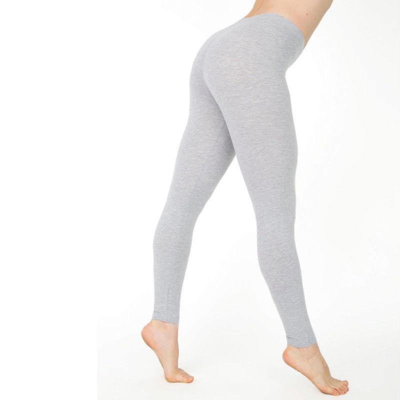 Damer Casual Ankellånga Leggings Elastisk Midja Bomullsleggings Kvinnliga Damkläder Plus Size 2xl