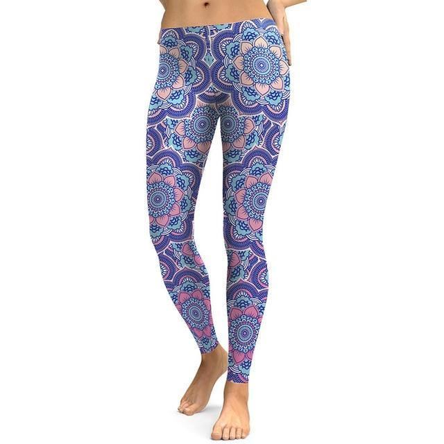 Färska Lotus Digital Med Tryck Dam Leggings