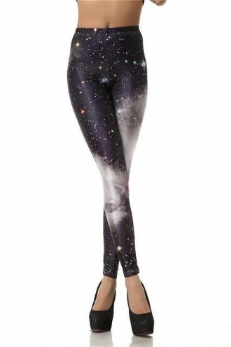 Galaxy Med Tryck Dam Leggings