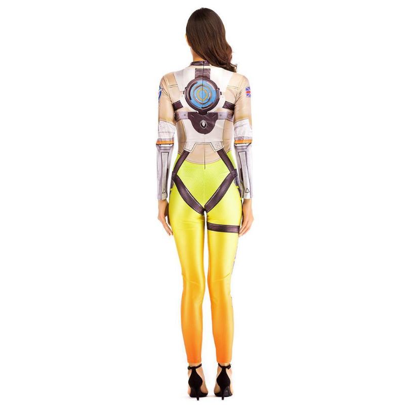 Hero Tracer Costume Cosplay Anime Bodysuit Kostymer För Kvinnor Plus Size Jumpsuit