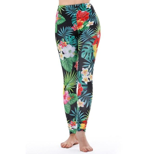 Leggings Kvinnor Legg Fitness Legging Sexiga Byxor Hög Midja Push Up Glänsande 3d-tryckta Rainbow Star Katt Donuts