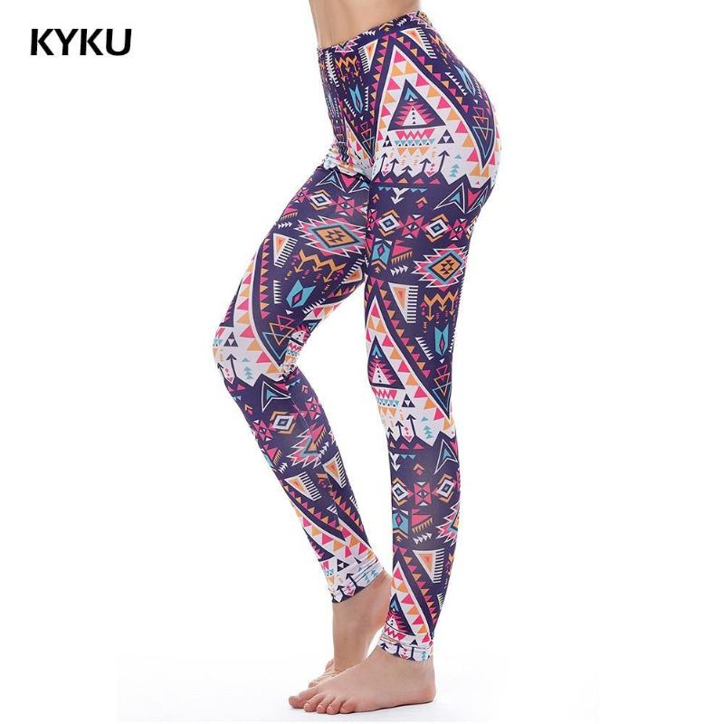 Leggings Kvinnor Legg Fitness Legging Sexiga Byxor Hög Midja Push Up Glänsande 3d-tryckta Rainbow Star Katt Donuts