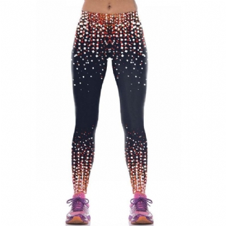 New Arrival Dam Leggings Sportbyxor Starry Sky 3d Spot Med Tryck Mujer Compression Legg Byxor