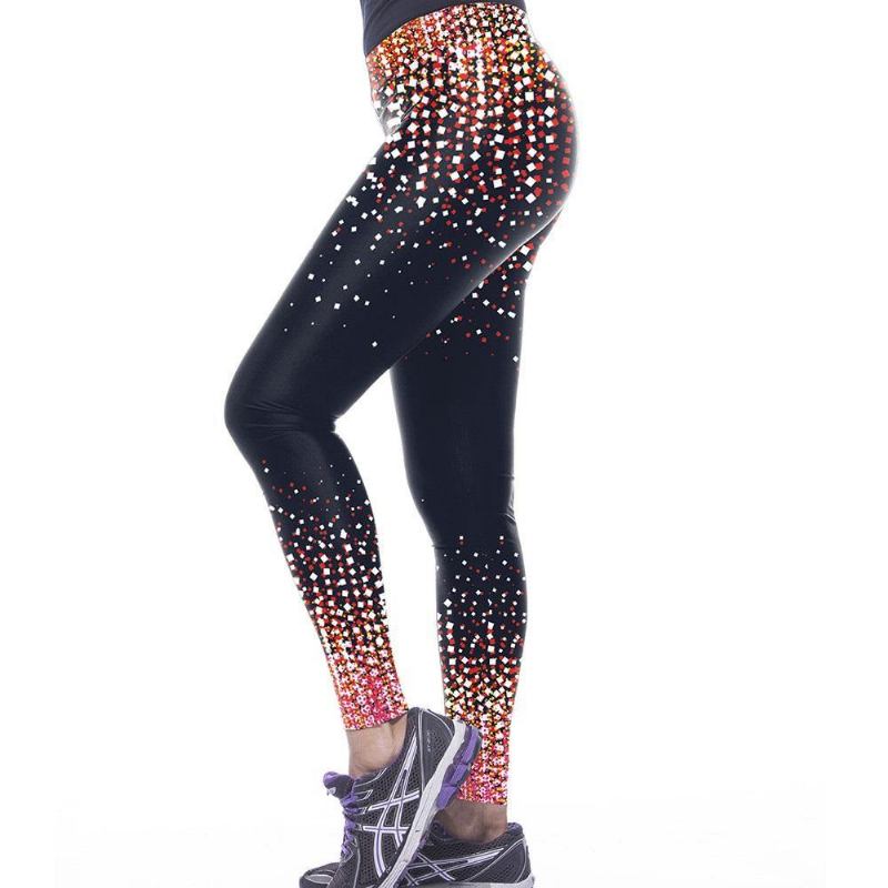 New Arrival Dam Leggings Sportbyxor Starry Sky 3d Spot Med Tryck Mujer Compression Legg Byxor