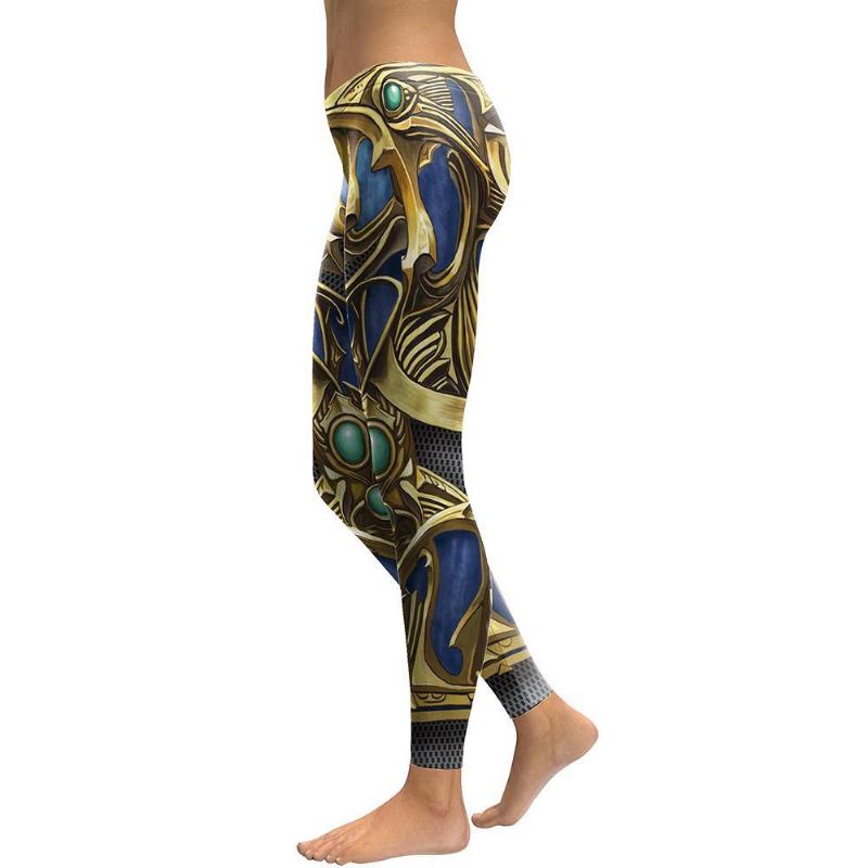 New Arrival Leggings Dam Armor Digital Med Tryck Safir Metal Plus Size Fitness Legg Träningsbyxor Legging