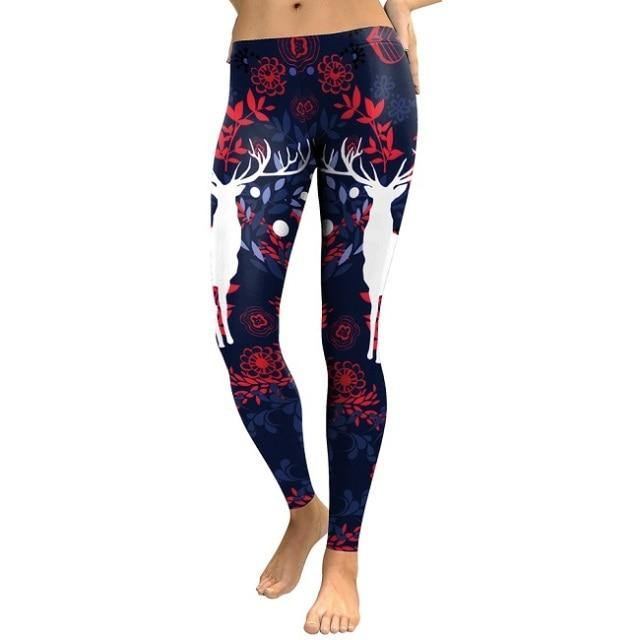 New Arrival Leggings Dam Sika Deer Digitaltryck Animal Fitness Legg Slim Elastisk Träning Plus Size Legging