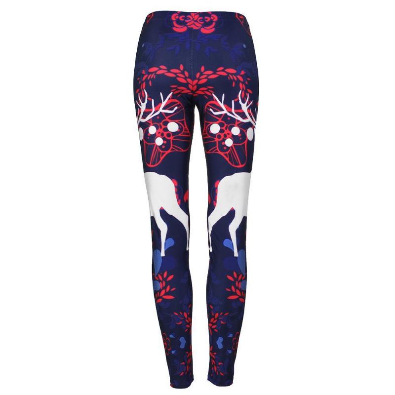 New Arrival Leggings Dam Sika Deer Digitaltryck Animal Fitness Legg Slim Elastisk Träning Plus Size Legging