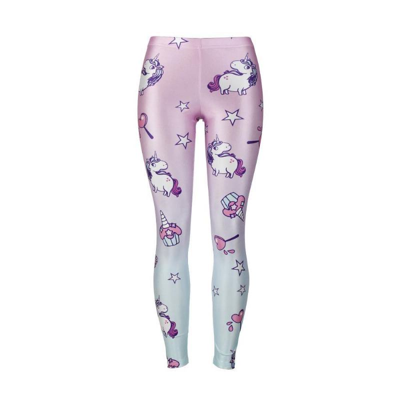 Unicorn Series Dam Leggings Star Ice Cream Digitaltryck Legg Sweat Workout Kvinna Legging Slim Pants