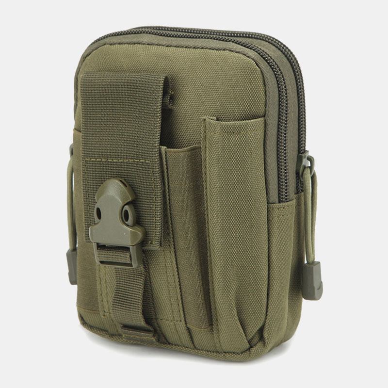 Män Kamouflager Stor Kapacitet Vattentät 6 Tums Telefonväska Outdoor Sport Midjeväska Tactical Bag