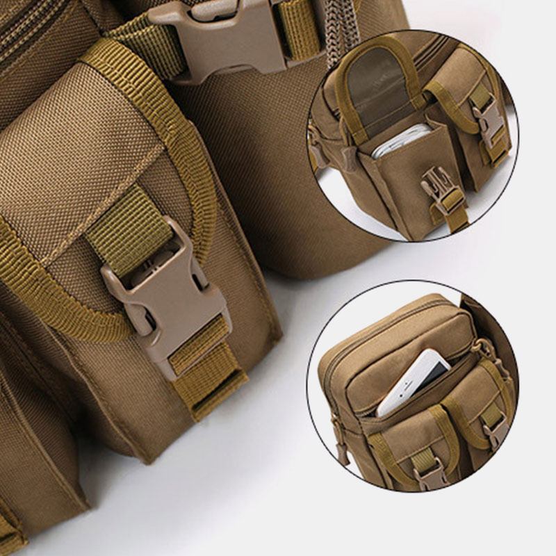 Män Nylon Kamouflage Multifunktion Utomhus Vattenflaska Midjeväska Tactical Bag