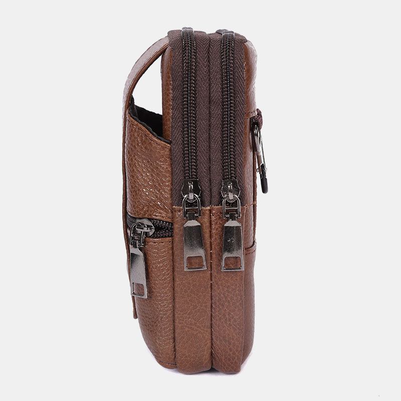 Män Slitstark Flik Magnetisk Knappdesign Midjeväska Andas Smaklös Bältesväska 6.5 Tums Telefonväska Crossbody-väskor Med Axelrem