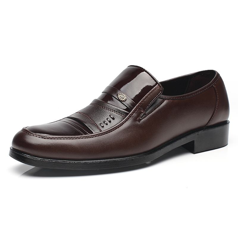 Herr Casual Office Formellt Arbete Oxfords Läderskor Rund Toe Business Dress