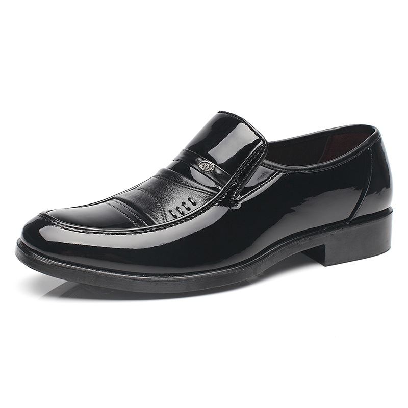 Herr Casual Office Formellt Arbete Oxfords Läderskor Rund Toe Business Dress