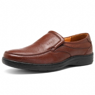 Män Äkta Läder Bekväm Slip On Oxfords