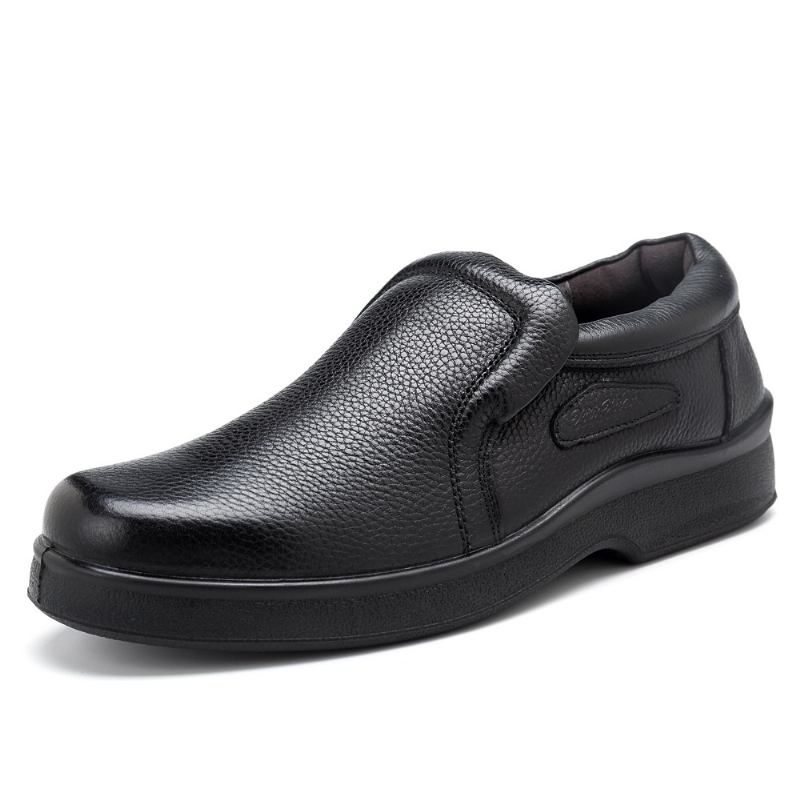 Män Casual Mjukt Äkta Läder Slip On Oxfords