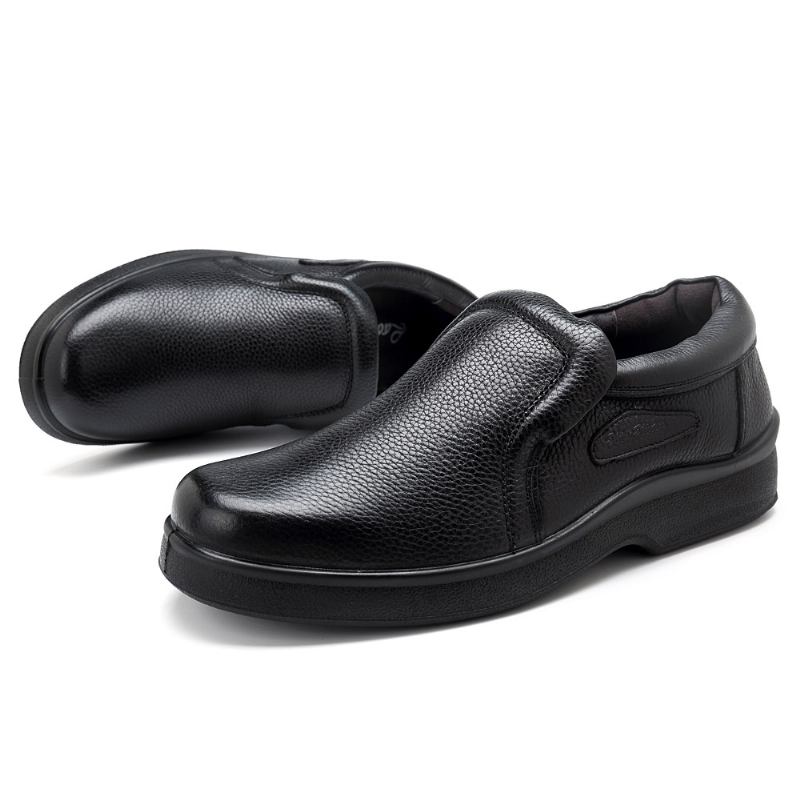 Män Casual Mjukt Äkta Läder Slip On Oxfords