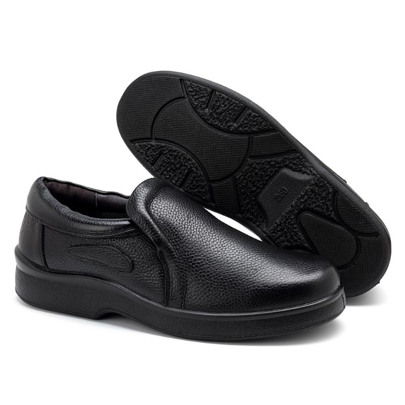 Män Casual Mjukt Äkta Läder Slip On Oxfords