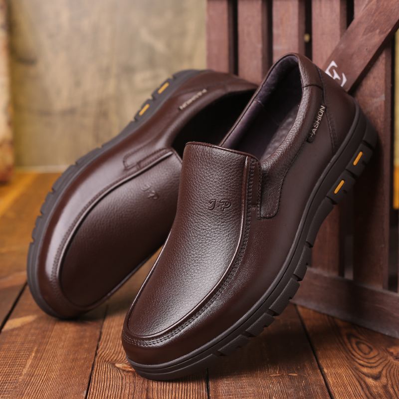 Män First Layer Kohud Slip-on Halkbeständig Business Dress Shoes