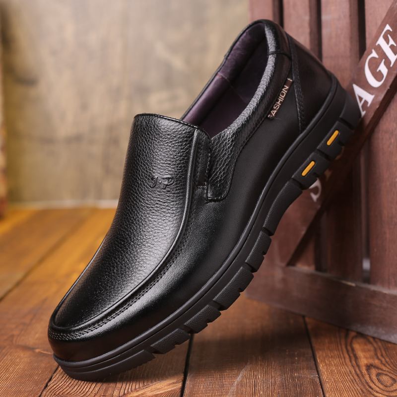 Män First Layer Kohud Slip-on Halkbeständig Business Dress Shoes