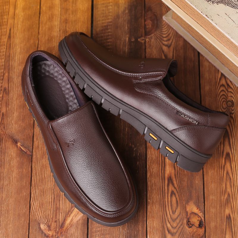 Män First Layer Kohud Slip-on Halkbeständig Business Dress Shoes