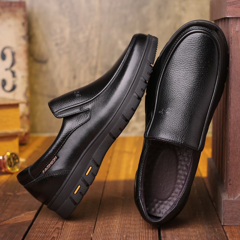 Män First Layer Kohud Slip-on Halkbeständig Business Dress Shoes