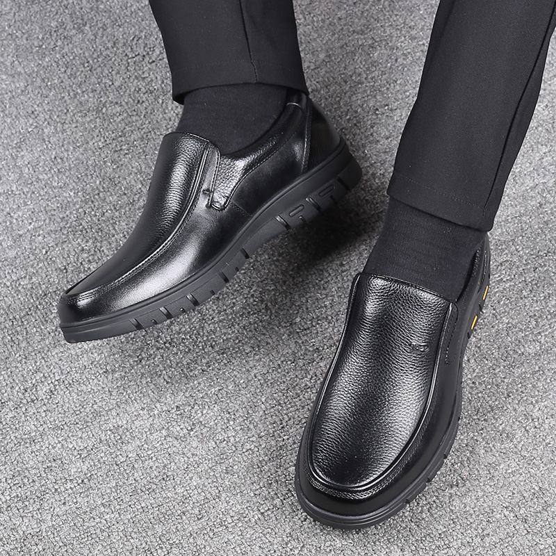 Män First Layer Kohud Slip-on Halkbeständig Business Dress Shoes