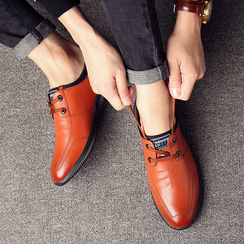 Män Microfiber Business Casual Oxfords