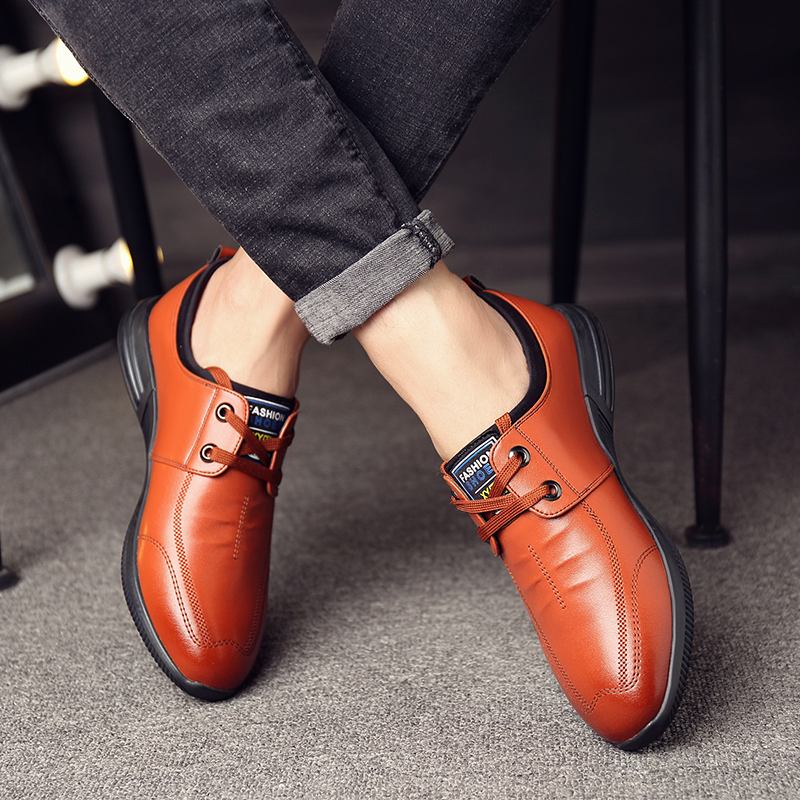 Män Microfiber Business Casual Oxfords