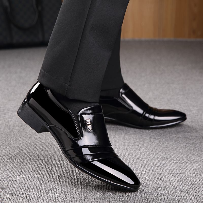 Mjukt Läder Formell Business Dress Shoe Oxfords