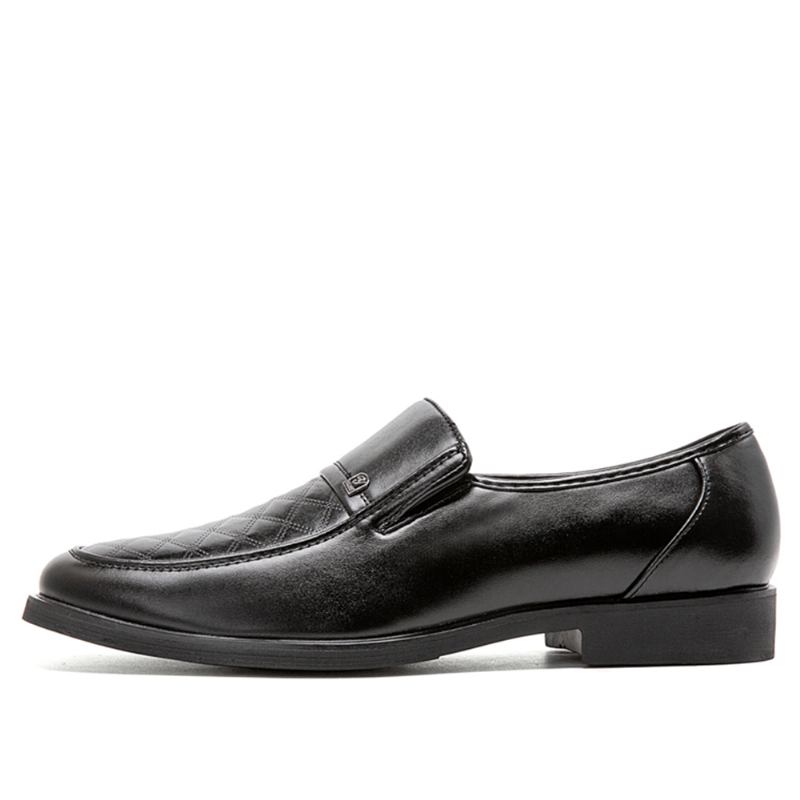 Randigt Rhombus Mönster För Män Slip-on Mjuk Sula Casual Business Skor