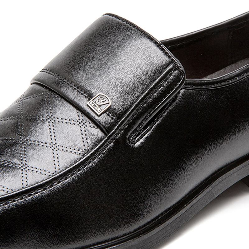 Randigt Rhombus Mönster För Män Slip-on Mjuk Sula Casual Business Skor