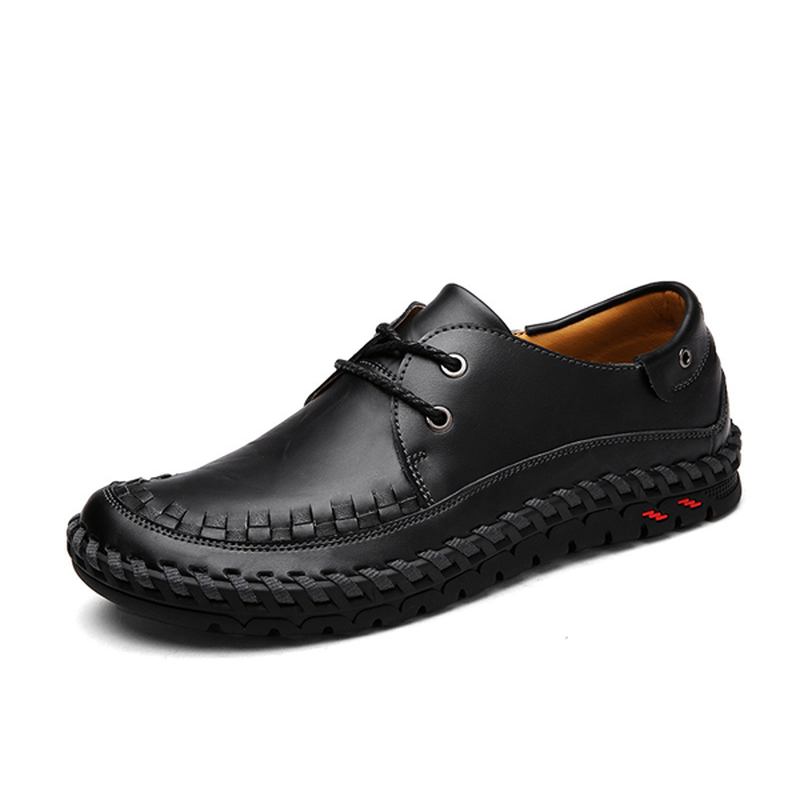 Snöra Läder Outdoor Oxfords Soft Sole Business Formell Skor