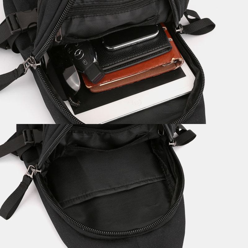 Flerfunktionsväska För Män Vattentät Casual Sling Crossbody-väska Axelväska Bröstväska