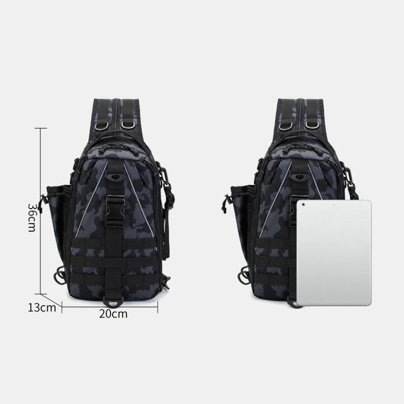 Herr Multifunktion Taktisk Ryggsäck Casual Sling Crossbody Bag Axelväska Bröstväska För Outdoor