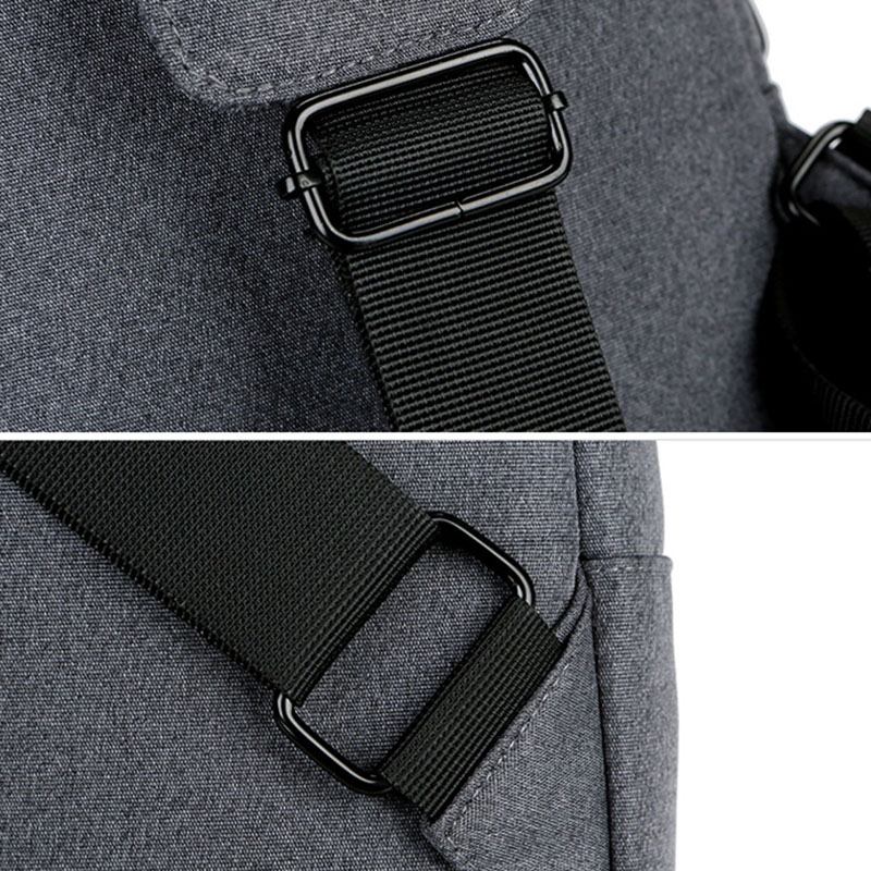 Herr Usb-laddningsväska Med Flera Fickor Oxford Halkfri Slitbeständig Vattentät Casual Axelväska Crossbody-väskor