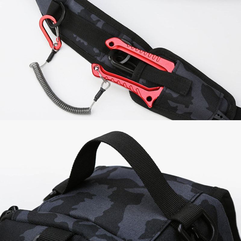 Män Camouflage Multi-carry Taktiskt Fiske Resor Utomhus Bröstväska Axelväska