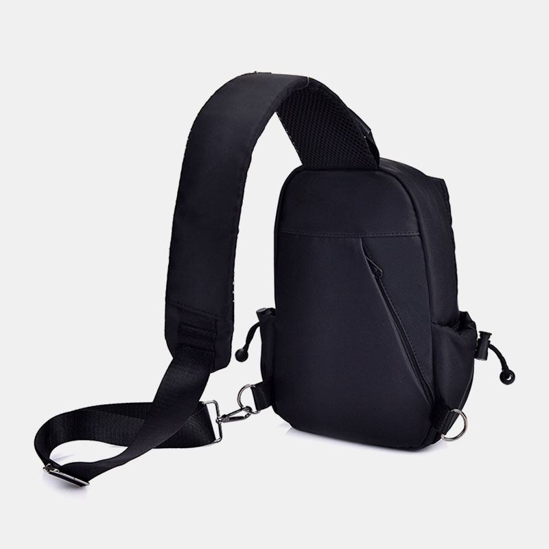 Män Oxford Cloth Casual Mode Vattentät Utomhusförvaring Bröstväska Crossbody Bag