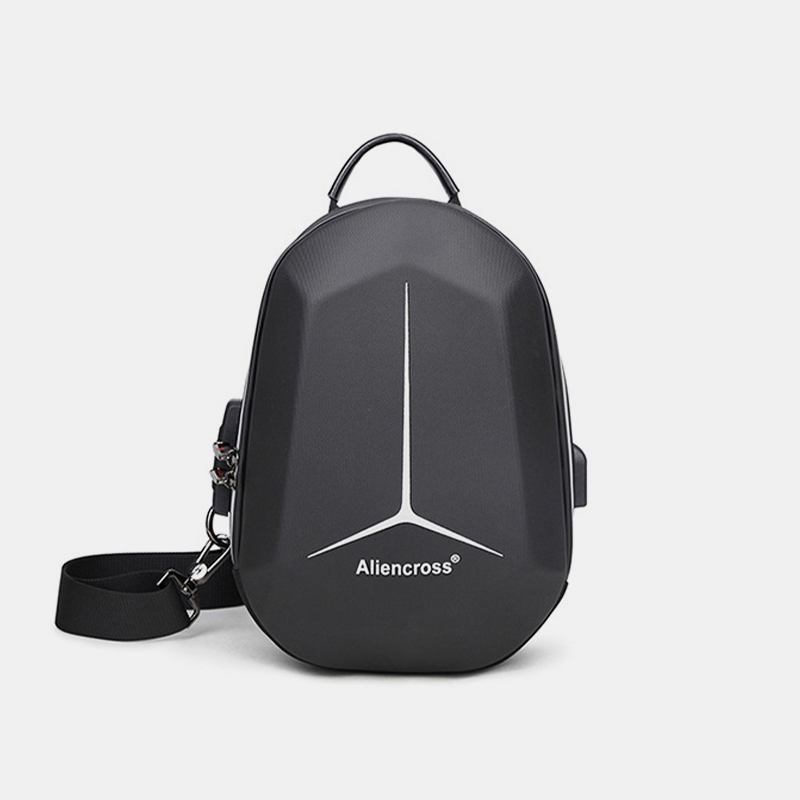 Män Stor Kapacitet Usb-laddning Flerlager Vattentät Crossbody-väska Chest Bag Sling Bag