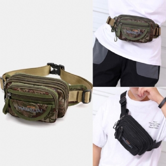 Män Vattentät Multi-pocket Camouflage Outdoor Bröstväska Bältesväska Sling Bag