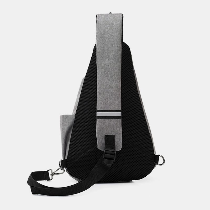 Unisex Nylon Lättvikt Kontrastfärg Fritidsresor Utomhusresor Multi-carry Axelväska Crossbody Bag Bröstväska