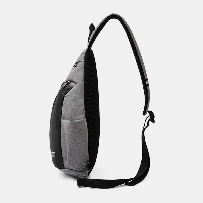 Unisex Nylon Lättvikt Kontrastfärg Fritidsresor Utomhusresor Multi-carry Axelväska Crossbody Bag Bröstväska