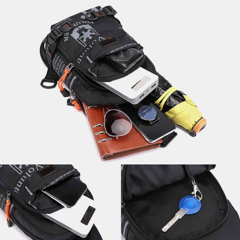 Vattentät Mode För Män Multifunktionell Utomhus Bröstväska Crossbody-väska