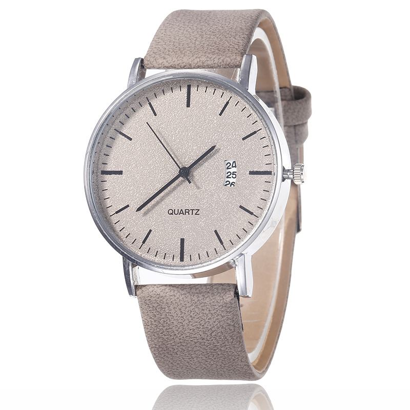 Casual Sport Med Kalender Frosted Urtavla Chronograph Läder Band Kvinnor Quartz Watch